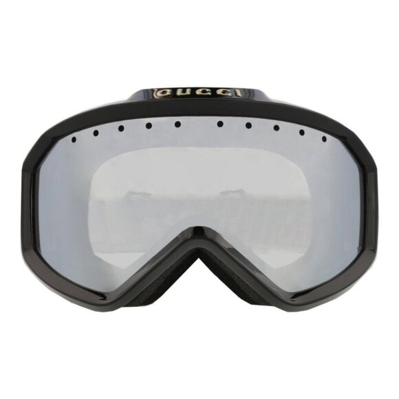 Gucci Unisex Shield/Wrap Black Green Silver Fashion Designer Eyewear - Picture 1 of 4